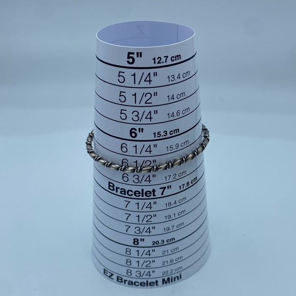 Sterling silver 925 bangle cuff twisted braid 6.5” wrist NA Native American - Picture 9 of 9